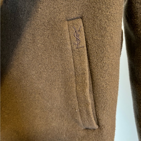 SOLD Vintage YSL wrap wool coat - Picture 6 of 7